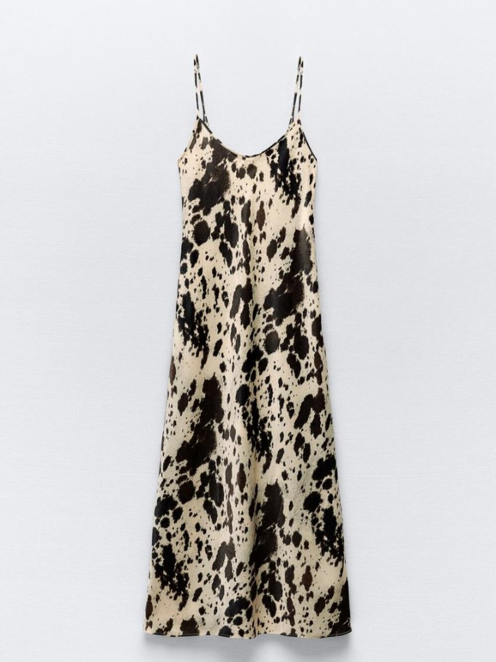 Zara Cowprint Maxi Slip Dress - Picture 3 of 13